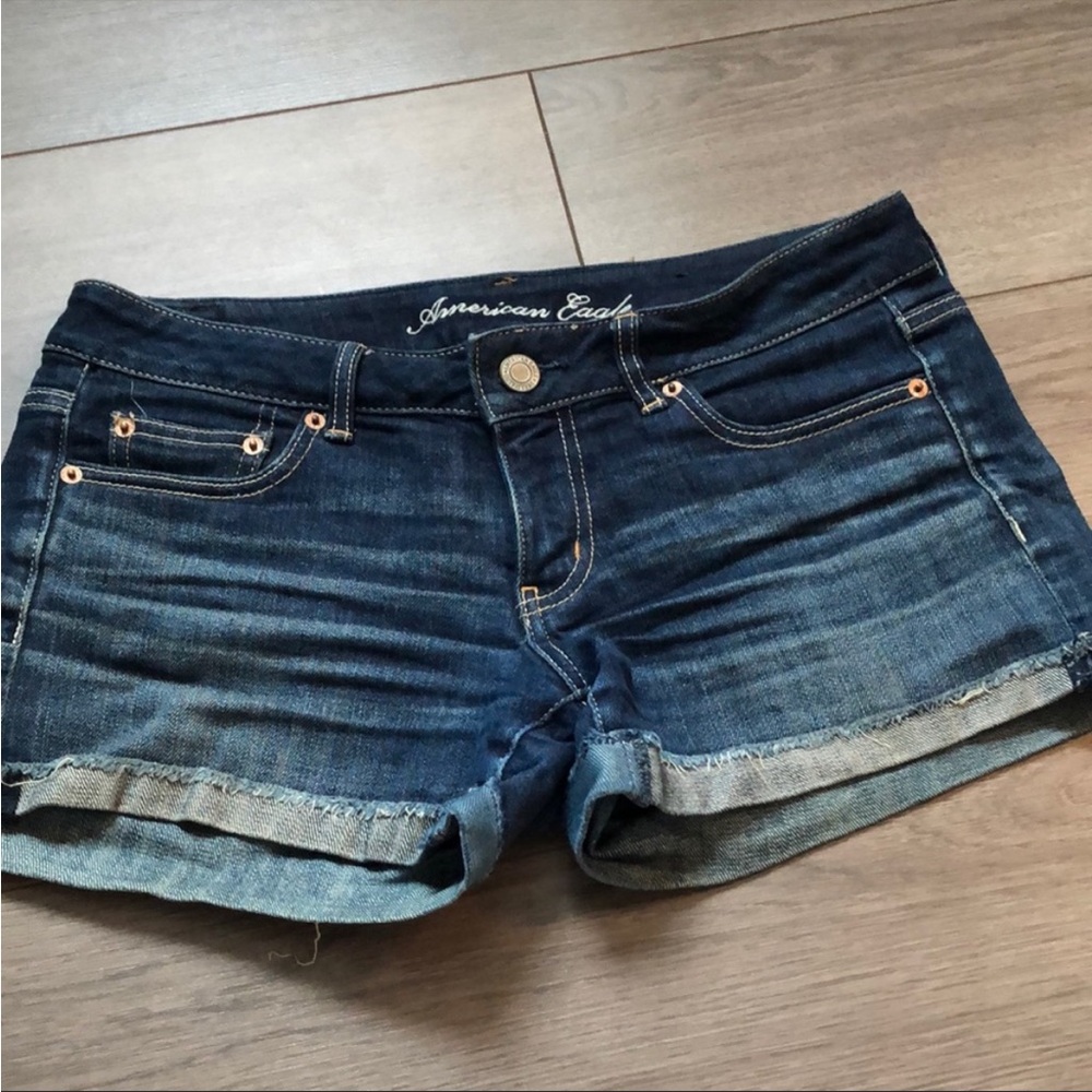 American Eagle Super Stretch Cut Off Jean Shorts